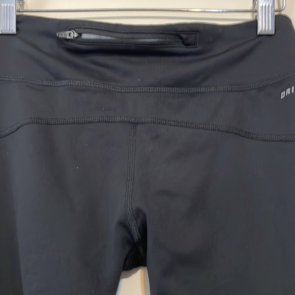 Nike Dri Fit Fitted Black Athletic Pants Small Zip Pocket in Back - Picture 4 of 6